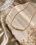 Stella Diamond Curve Necklace – 18K Gold Vermeil