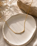 Aurora Diamond Curve Necklace – 18K Gold Vermeil