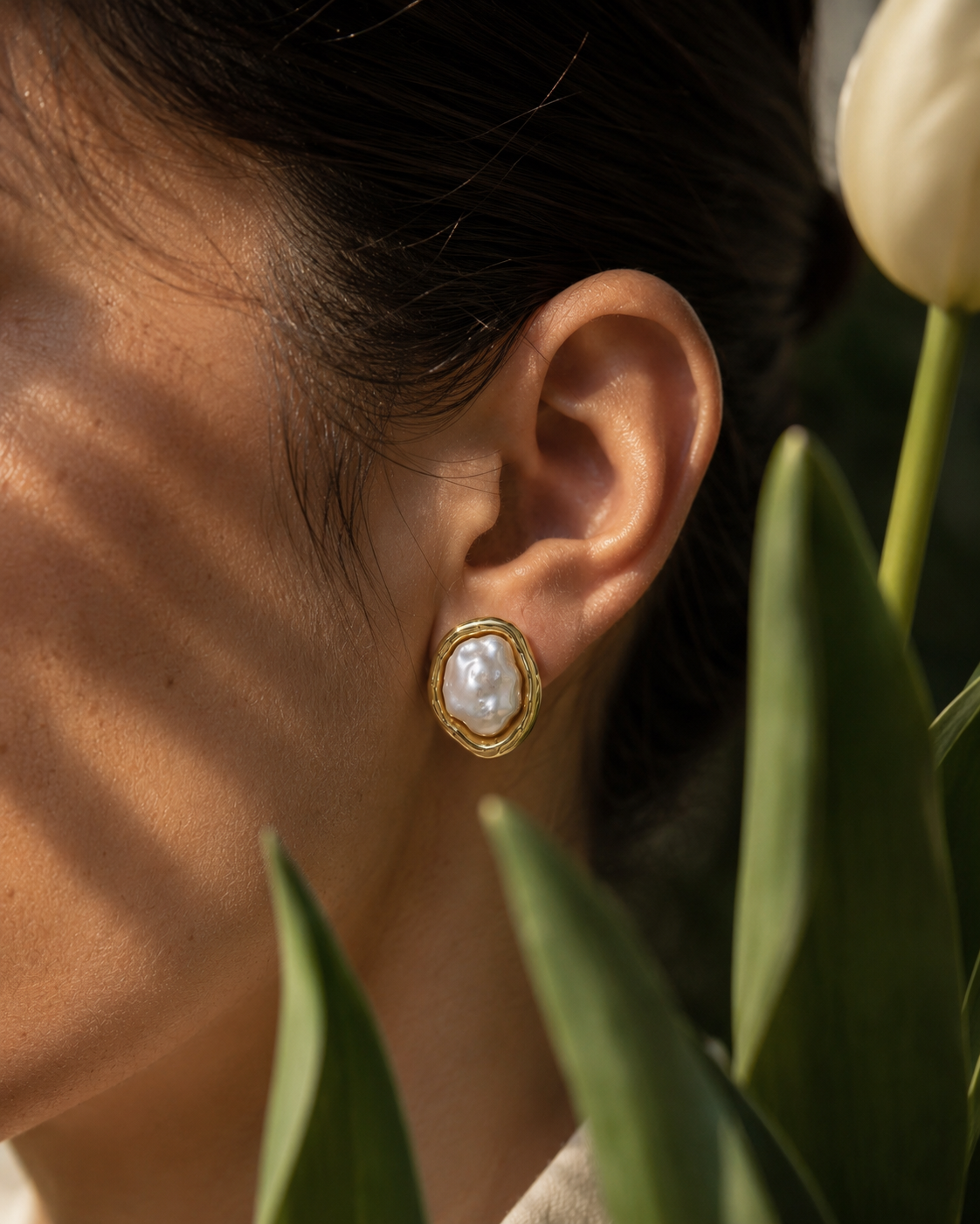 Marée Baroque Pearl Stud
