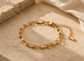 Luna Luxe Gold Crystal Link Bracelet