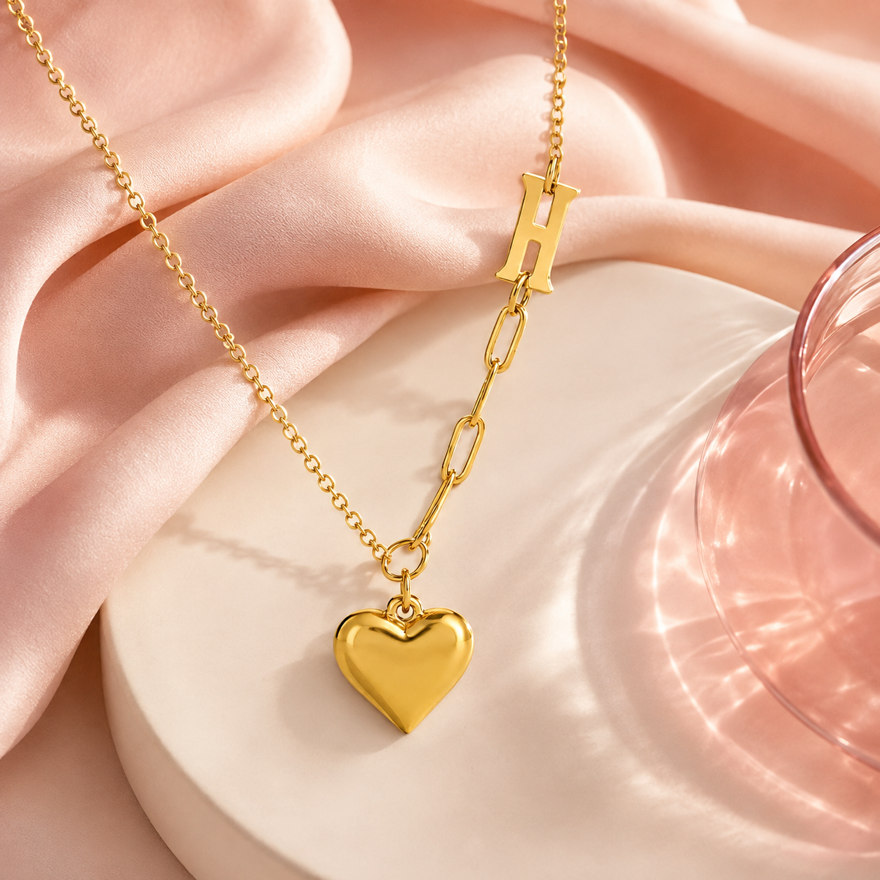 Roselle Heart Necklace